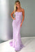 mermaid backless light sky blue prom dress tulle spaghetti appliques evening gown