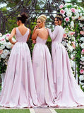 mismatched styles mermaid overskirt pink bridesmaid dresses pb168