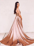 Backless Halter Sleeveless Long Prom Dresses Beaded Evening Dress MG244