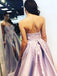 A line satin sweetheart appliques long prom dresses with split mg286