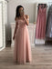 off shoulder chiffon long prom gown pink bridesmaid dresses