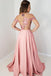 off shoulder appliques satin long prom dress pink formal gown