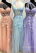 one shoulder lavender prom dresses with appliques tulle graduation dresses with split