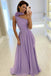 one shoulder purple chiffon long prom dress simple a line formal gown