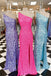 glitters one shoulder sequins mermaid prom dresses sparkly evening gown