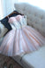 pink mini sweet 16 dress cute sequins short prom graduation gown