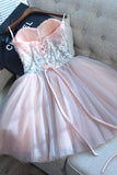 pink mini sweet 16 dress cute sequins short prom graduation gown