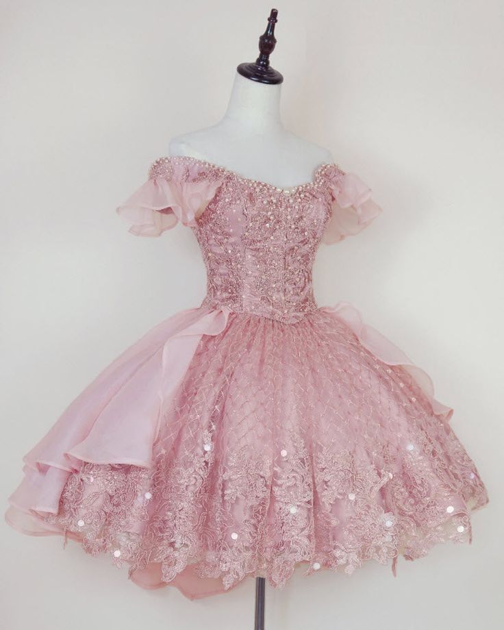 Princess Blue Lace Applique Short Homecoming Dress Vintage Classic Lolita Jumper Dress GM551