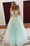 Princess Tulle Sweet 16 Dresses Plus Size Prom Dresses 3D Floral Appliques GP07