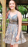 Sparkly A-line Lace Homecoming Dresses Short Prom Graduation Dress GM641