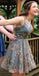 sparkly a line lace homecoming dresses short prom graduation dress