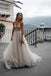 a line sweetheart rustic tulle pleated wedding dresses boho bridal gown