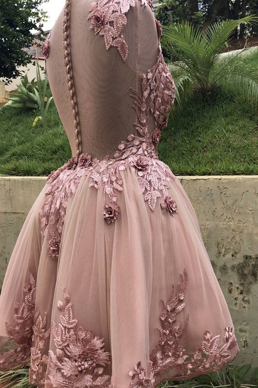 see through short tulle homecoming dresses lace embroidery party dress