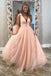 shiny v neck tulle beading long prom dress sparkle long formal dress