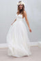 Simple Spaghetti Straps Backless Wedding Dress Tulle Beach Bridal Gown PW394