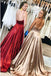 spaghetti straps simple long prom dresses backless evening gowns