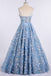 sky blue long prom dresses 3d mesh flower applique ball gowns