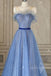 a line tulle blue long prom dresses blue tulle formal dresses
