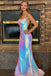 sparkly spaghetti straps sequins prom dresses backless evening gown