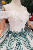 off the shoulder sparkly quinceanera gown beads sequins appliques prom dress