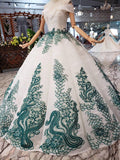 Off The Shoulder Sparkly Quinceanera Gown Beads Sequins Appliques Prom Dress GP48