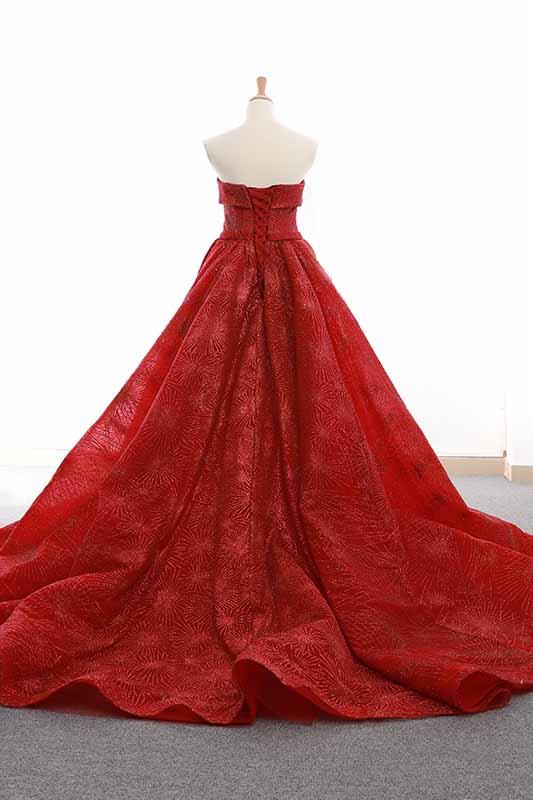 Sparkly Sequins Red Sweetheart Sheath Formal Gown Overskirt Pageant Dresses MP313