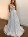 sweetheart sequins long prom dress a line lace wedding gown