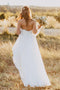 A-Line Sweetheart Tulle Floor Length Wedding Dress with Lace Top PW295