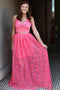 Deep V-neck Cross Back Straps Two Piece Prom Party Dress MP736