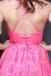 deep v neck cross back straps two piece prom party dress