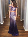 two piece spaghetti straps sequined ombre purple prom dresses