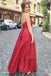 strapless v neck red satin long prom dress simple backless evening gown