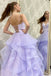 a line v neck backless lilac long prom dress sparkly formal gown
