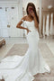 Elegant Off The Shoulder Mermaid Applique Long Wedding Dresses PW500
