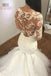 sheer long sleeves mermaid wedding dress v neck tulle bridal dress with appliques