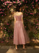 multistyles a line tulle blush ankle length bridesmaid dresses