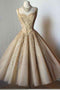 Cute Straps Tea-length Homecoming Dress, Sweetheart Short Prom Gown GM364