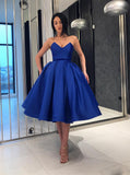 a line sweetheart homecoming dress royal blue short prom dresses