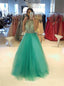 Elegant A-line High neck Beading Formal Gown Long Prom Dress MP316
