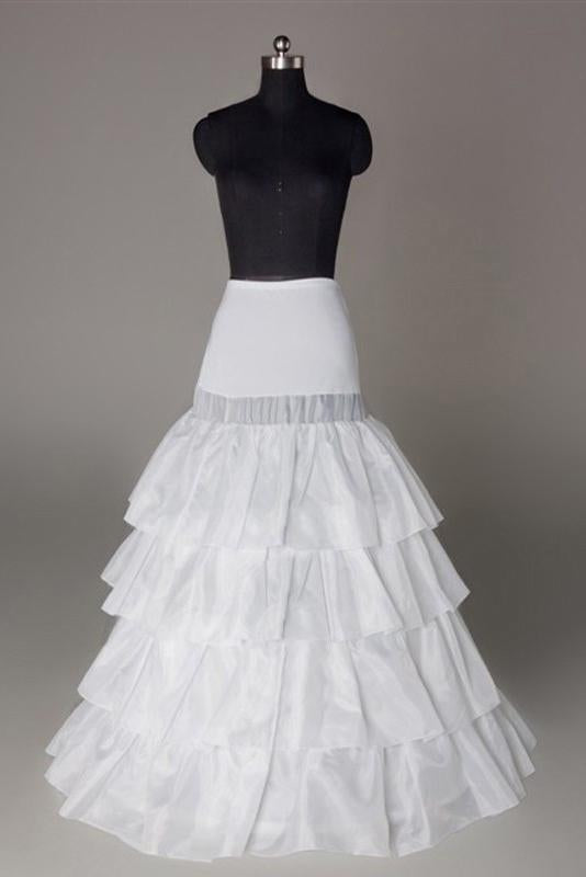 A-Line 4 Tier Floor Length Wedding Bridal Slips Petticoats WP09