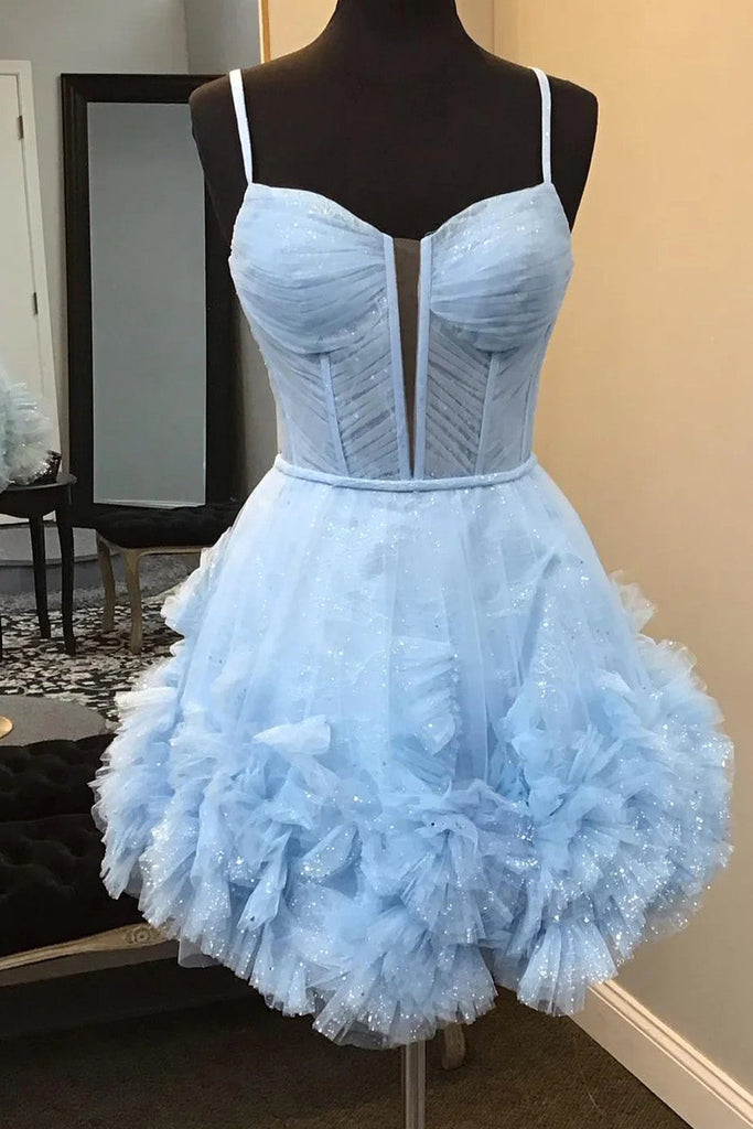 sparkly a line corset bodice tulle short homecoming dresses sweet 16 dress