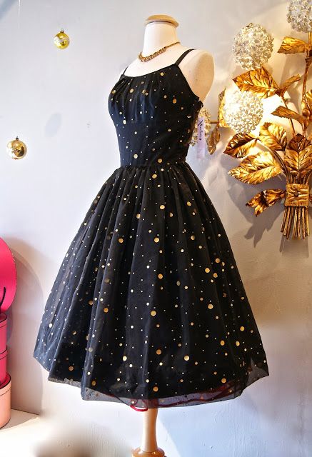Starry Night Black Shiny Short Homecoming Dress, Knee-length Short Prom Dress GM578