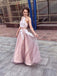 appliques a line halter pink prom dresses tulle graduation gown