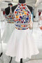 A Line White High Neck Short Prom Dresses Sleeveless Short Homecoming Dress GM363
