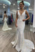 sequined white deep v neck mermaid prom dress sleeveless long formal gown