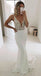 lace ivory sheath v neck sleeveless v back wedding dresses